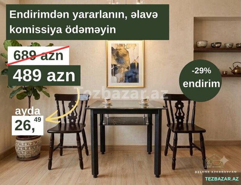 Zərif dizaynlı masa dəsti Zərif dizaynlı masa dəsti