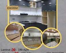 Özü çəkən petlələr, MDF, Mərmər, Rusiya, Dizayn, proyekt mövcuddür, 3 il zəmanət, Kredit mümkün deyil