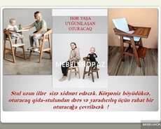 Oturacaq hündürlüyü tənzimlənən 2-14 yaş (Fıstıq)