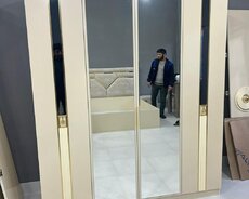 Qarderob, paltar dolabı, Yeni, 4 qapılı, Açılan, Düz dolab, Türkiyə