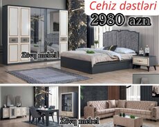 İkinəfərlik çarpayı, 2 tumba, Dolab, Termo, Azərbaycan, Yeni