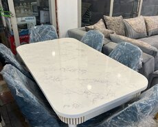 Qonaq otağı üçün, Yeni, Açılan, Dördbucaq masa, 6 stul