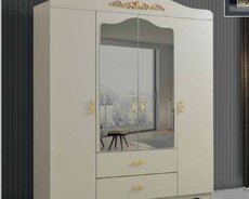Yeni, Açılan, 4 qapılı Düz dolab, Qarderob, paltar dolabı, Türkiyə