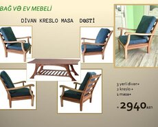 Kreslo divan (göyrüş) Premium Кресло (ясень) bağ və ev üçü