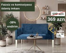 Şık velur divan