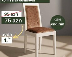 Məxmər parçalı oturacaq