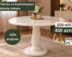 Lüks və şık yumru yemək masası
